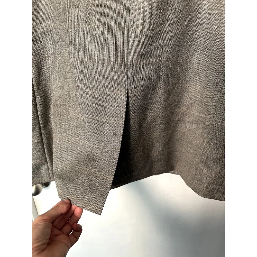 Ralph Lauren Two Button Gray Plaid Blazer Suit Jacket Paisley Lining Mens 46 L